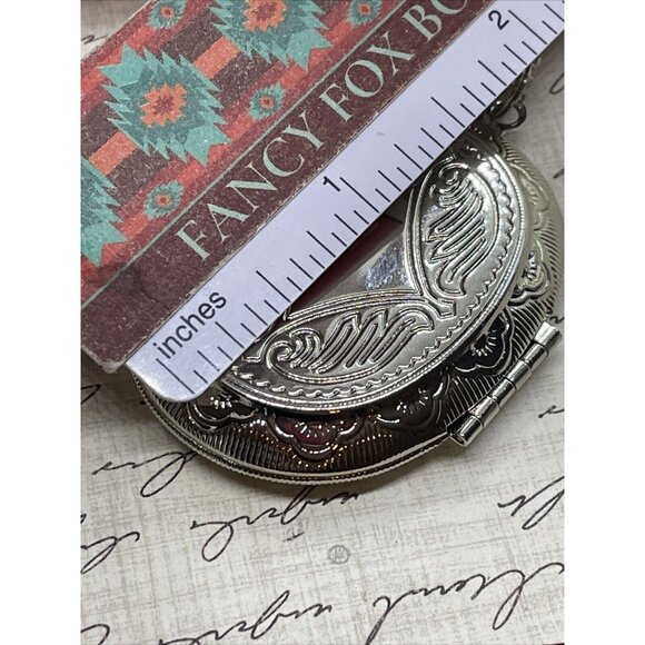 Slvr Locket Setting Praying Angel Angels Mother’s Cameo Mom Daughter Gift Easter - Picture 8 of 11